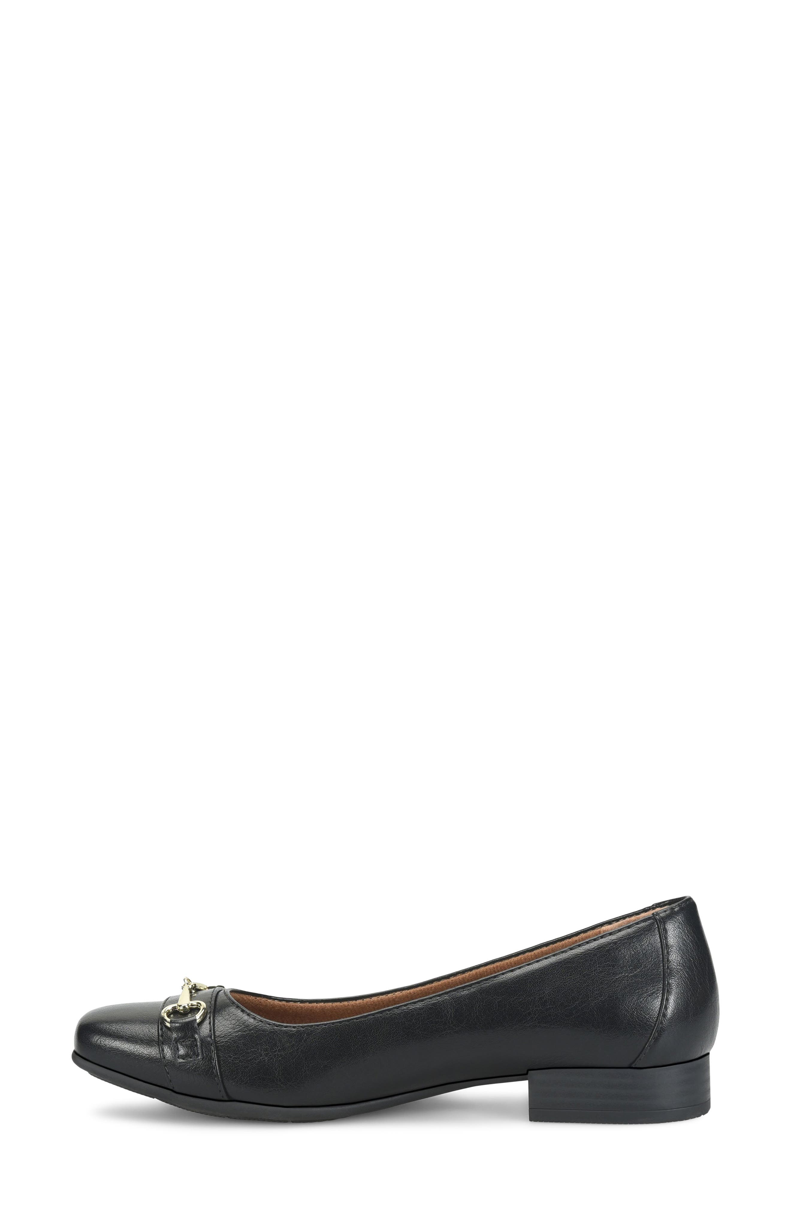 Penny Faux Leather Flat, Alternate, color, BLACK