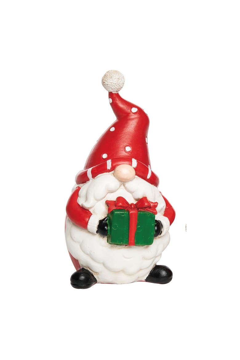 Multicolored Christmas Happy Holidays Gnome Figurine, Main, color, Multicolored