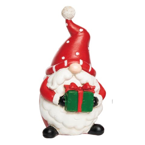 Multicolored Christmas Happy Holidays Gnome Figurine