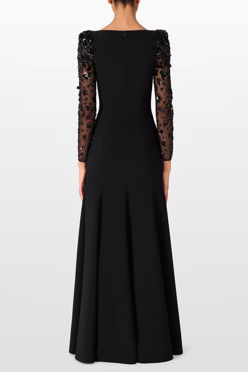 Jenny Packham Sylvia Embellished Gown In Black