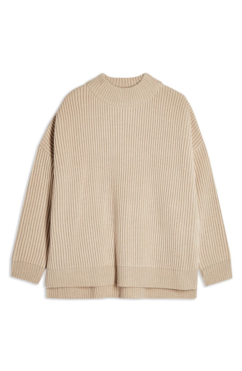 Topshop Mock Neck Sweater, Alternate, color, 