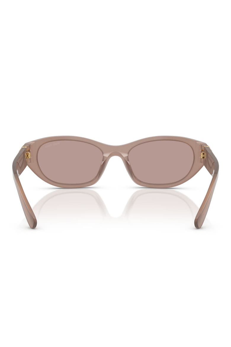 53mm Irregular Sunglasses, Alternate, color, GREY / LIGHT PURPLE BROWN