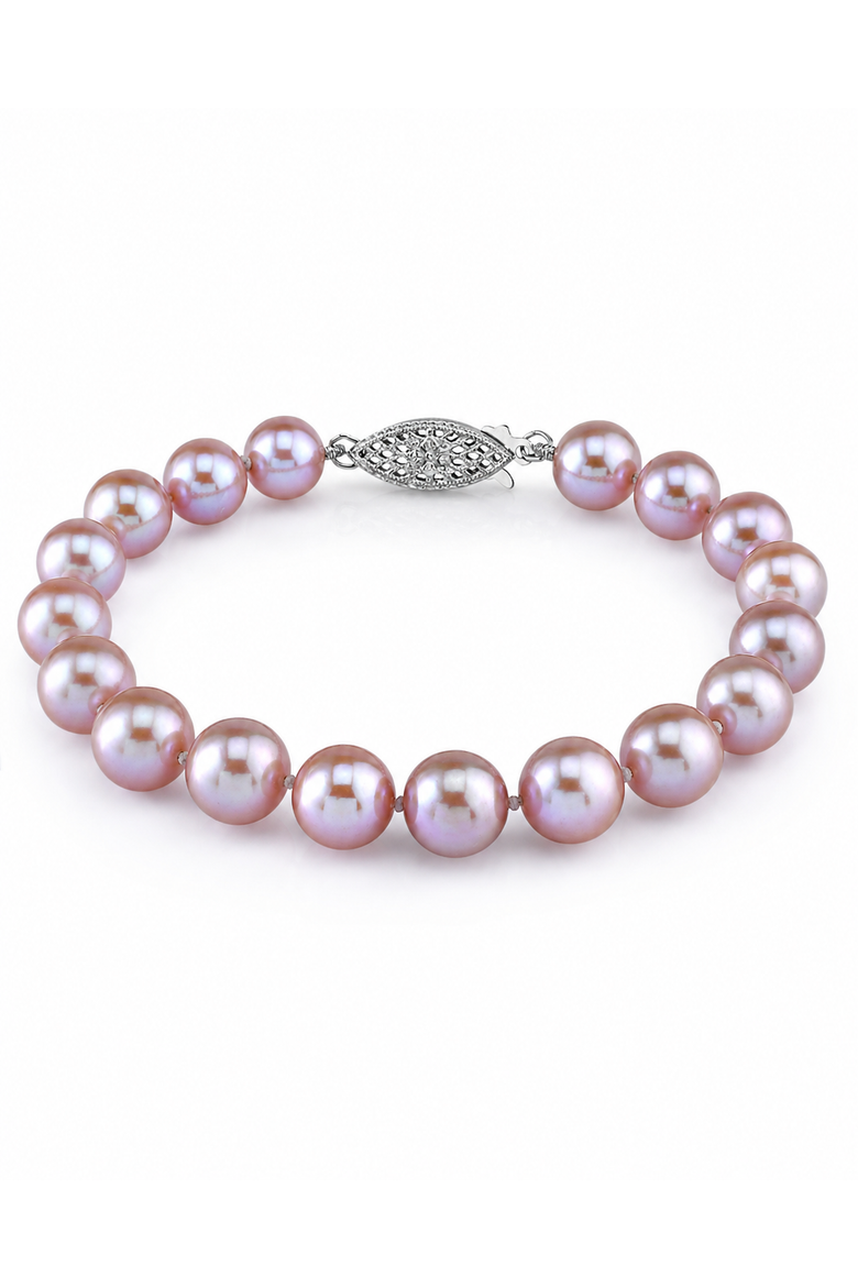7.0-7.5mm Pink Freshwater Pearl Bracelet - AAA Quality, Main, color, Pink Pearls