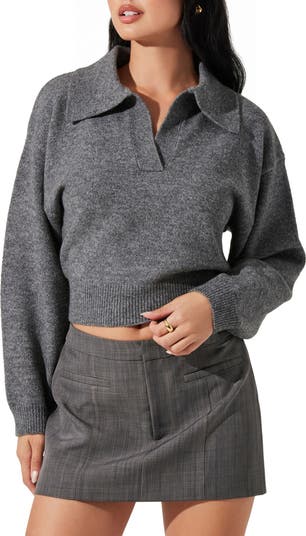 Crop Polo Sweater