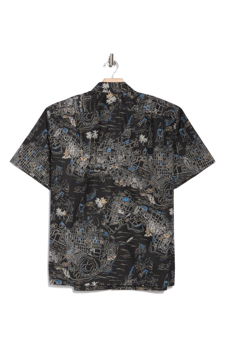 Tori Richard You Are Here Short Sleeve Button-Up Shirt, Main, color,