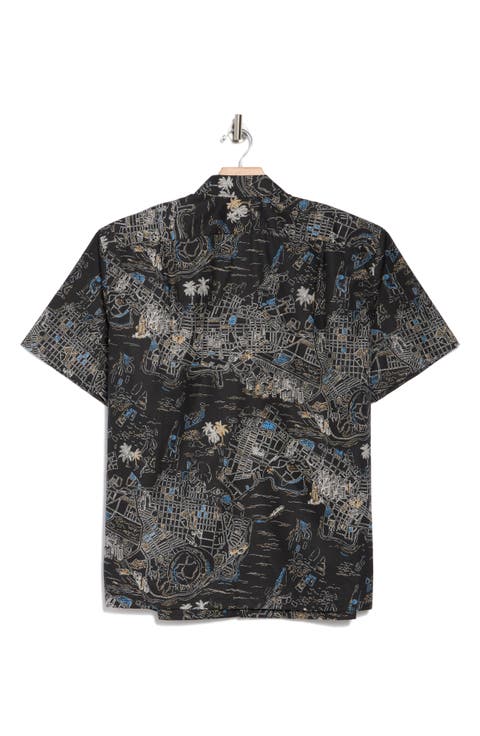 You Are Here Short Sleeve Button-Up Shirt