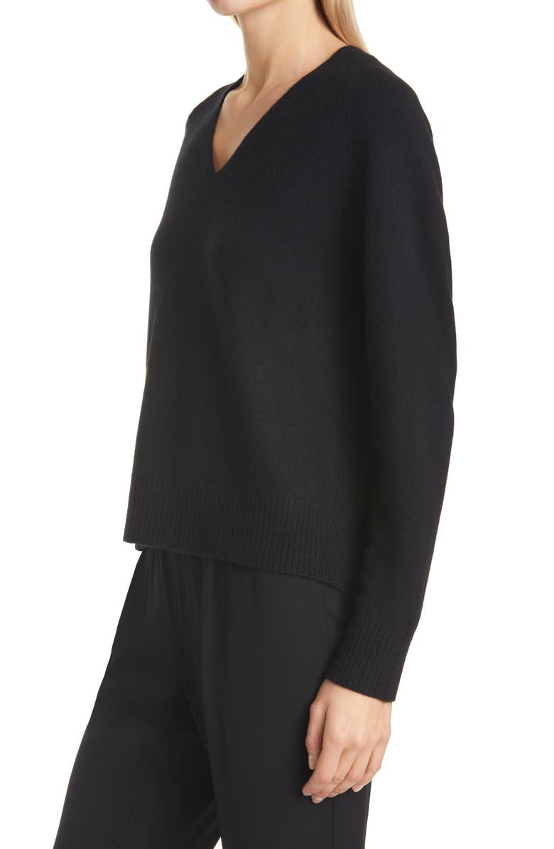Vince V-Neck Ribbed Wool & Cashmere Blend Sweater, Alternate, color,