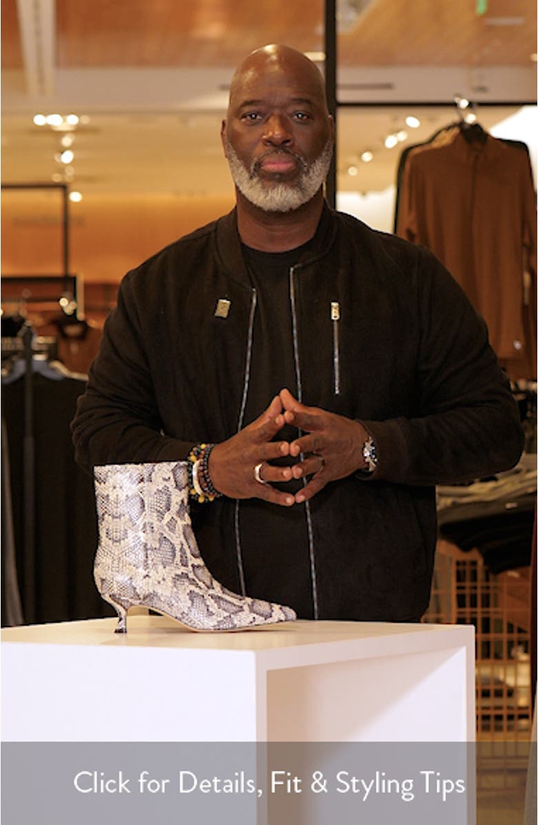 Iggy Pointed Toe Kitten Heel Bootie, sales video thumbnail