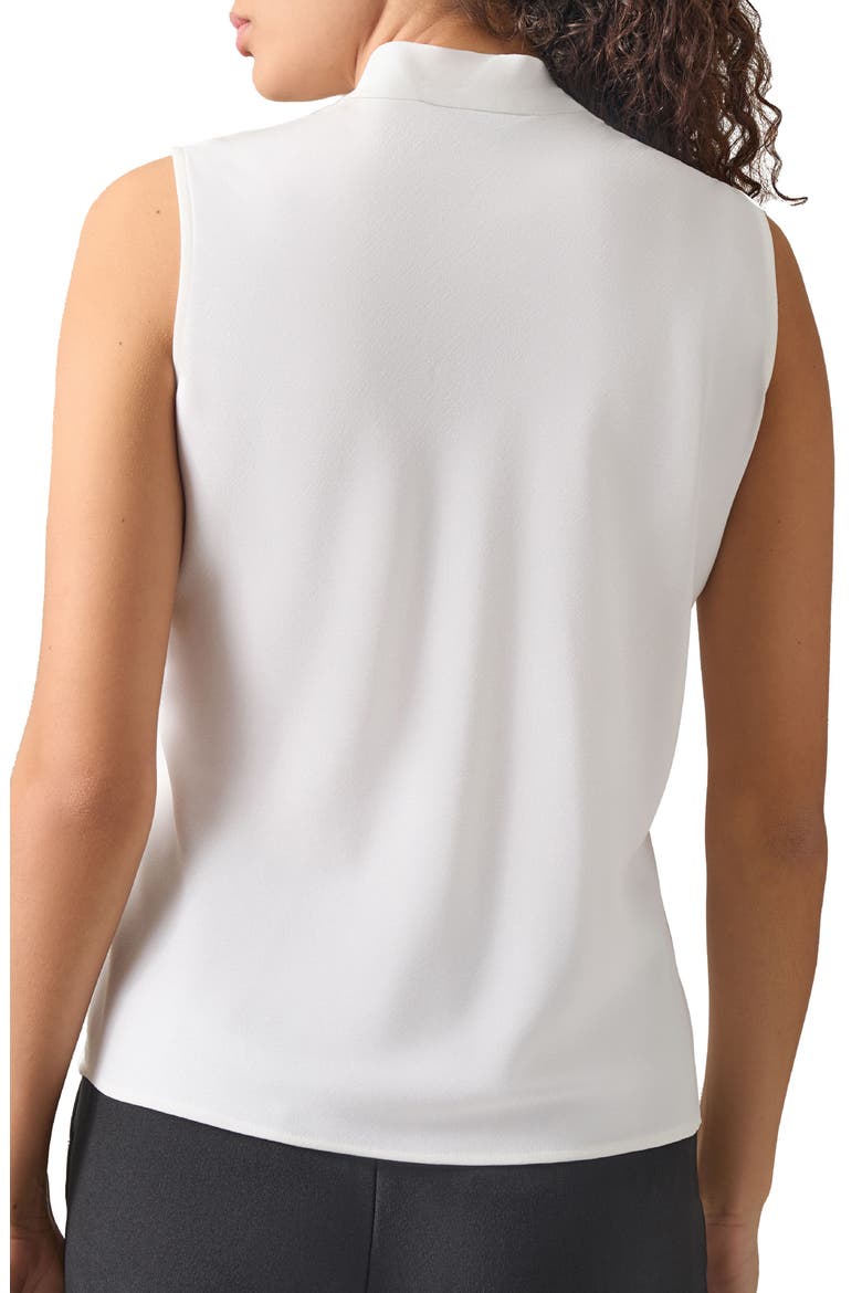Sleeveless Tie Front Top, Alternate, color, WHITE