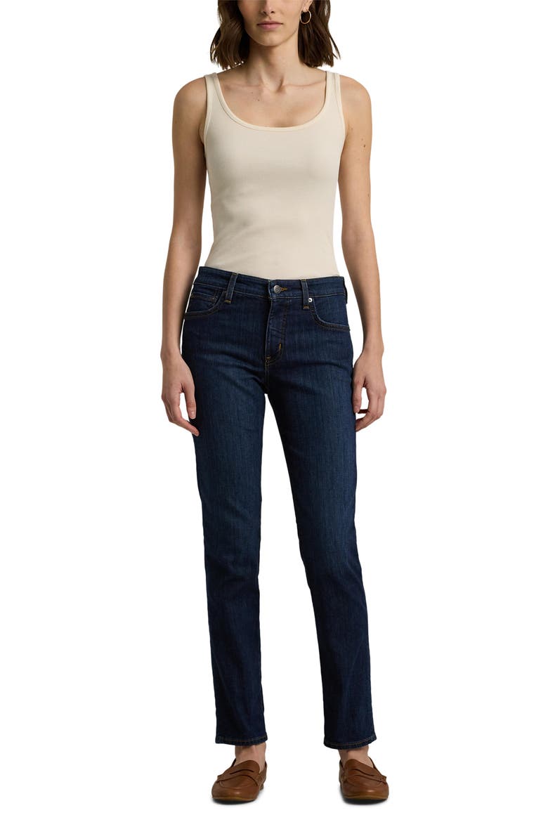 Mid Rise Straight Leg Jeans, Alternate, color, DEEP ROYAL WASH DENIM