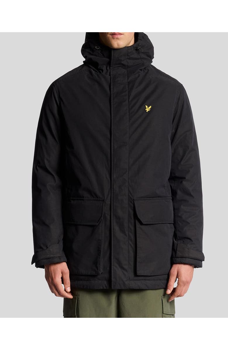 Lyle & Scott Long Sleeve Hooded Membrane Parka, Alternate, color, Jet Black