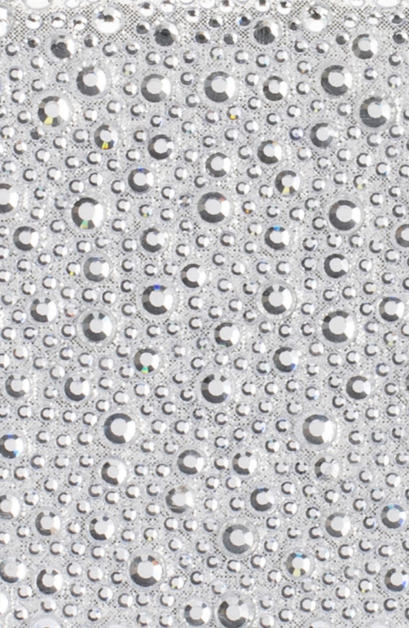 Olga Berg Annabel Crystal Top Handle Bag, Alternate, color, Silver