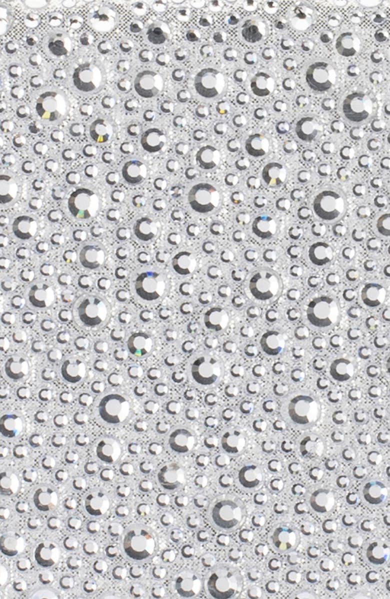 Olga Berg Annabel Crystal Top Handle Bag, Alternate, color, Silver