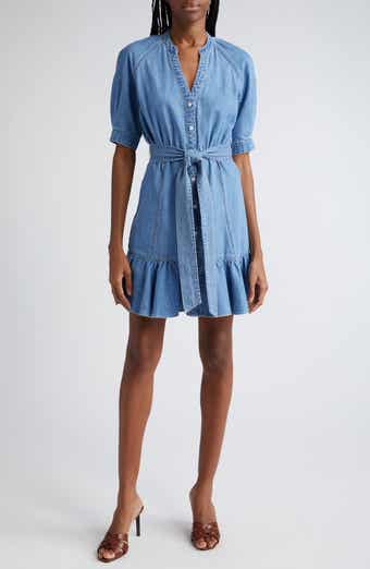Veronica Beard Kanika Belted Denim Minidress