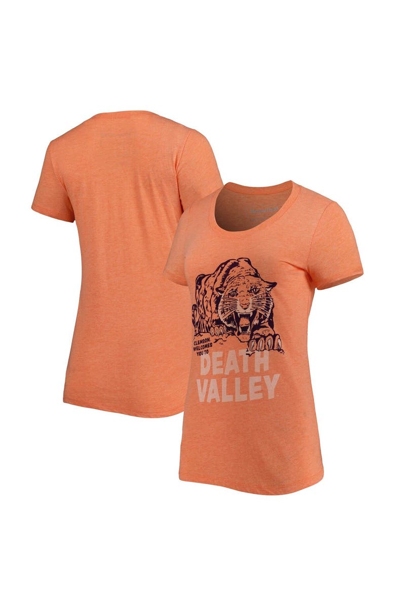 HOMEFIELD Women's Homefield Heathered Orange Clemson Tigers Vintage Tri-Blend T-Shirt, Main, color,
