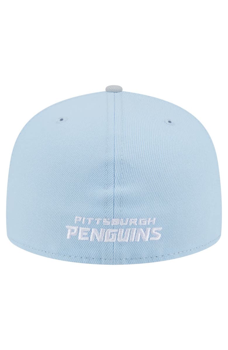 New Era Men's New Era Light Blue/Gray Pittsburgh Penguins Color Pack Two-Tone 59FIFTY Fitted Hat, Alternate, color, Light Blue