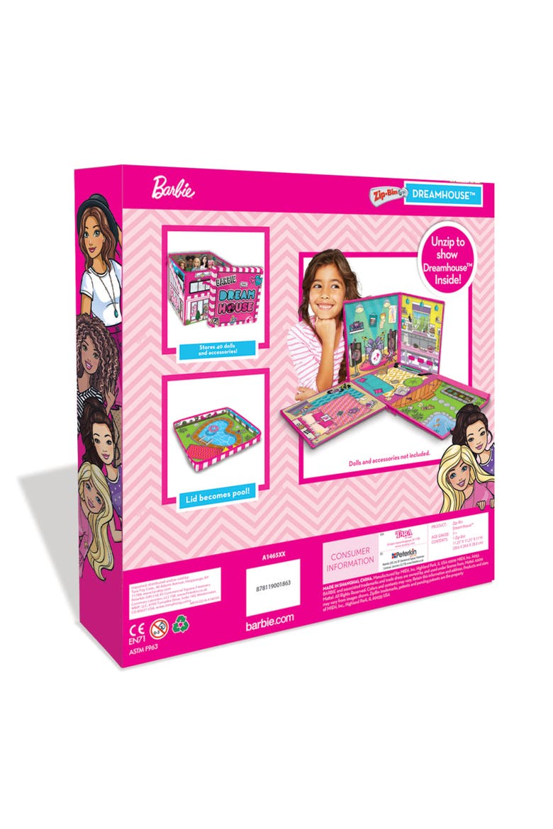 ZipBin Barbie Dreamhouse Toy Box, Alternate, color, Multicolored