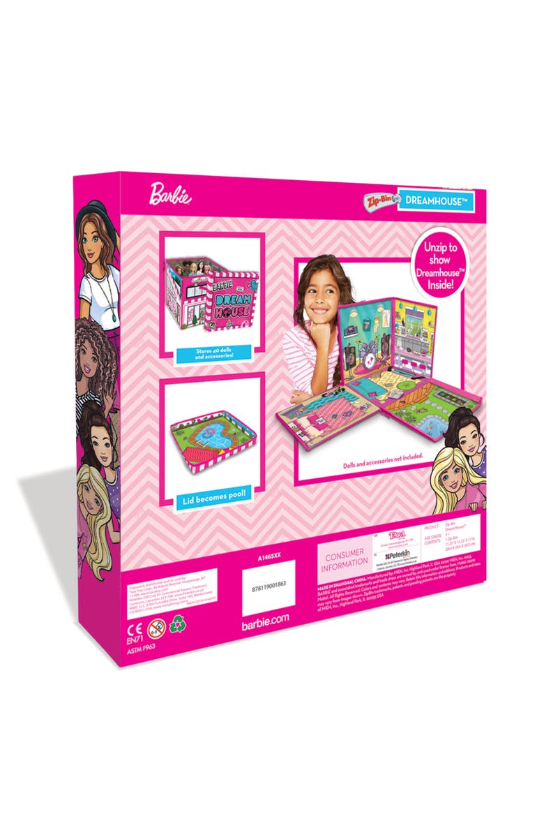 Tara Toy ZipBin Barbie Dreamhouse Toy Box, Alternate, color, Multicolored
