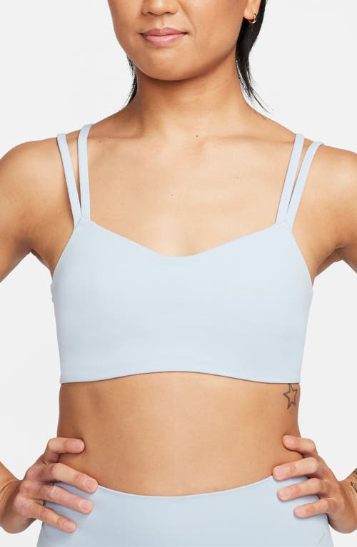Nike Zenvy Strappy Light-Support Padded Sports Bra in Light Armory Blue at Nordstrom, Size Large