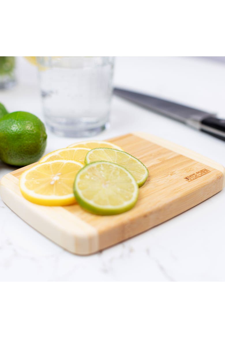 Burnished Cutting Board, 5x7 Inches, Alternate, color, Bamboo