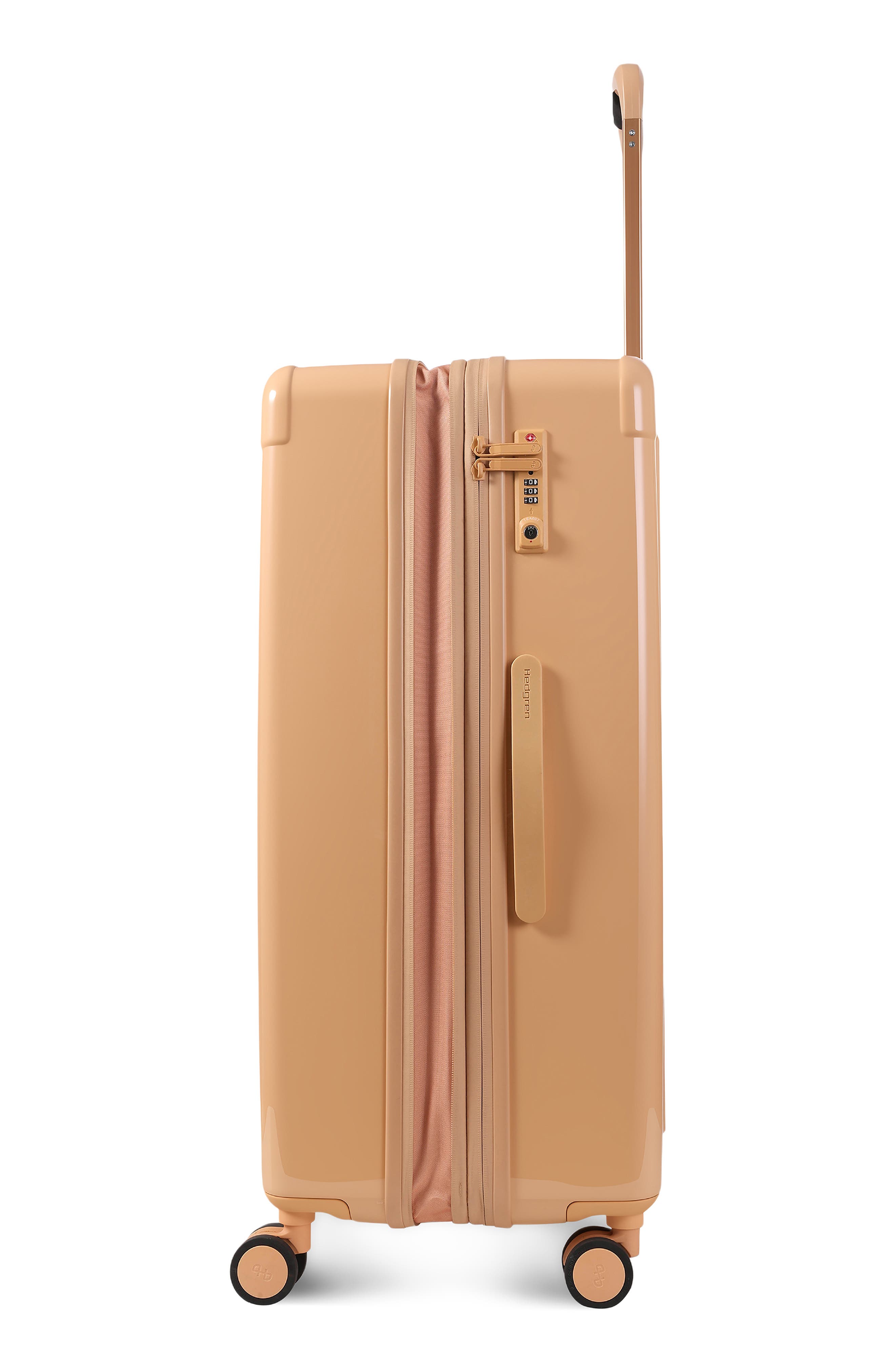 Hedgren Nostos Glossy Large Spinner Suitcase, Alternate, color, Nectar