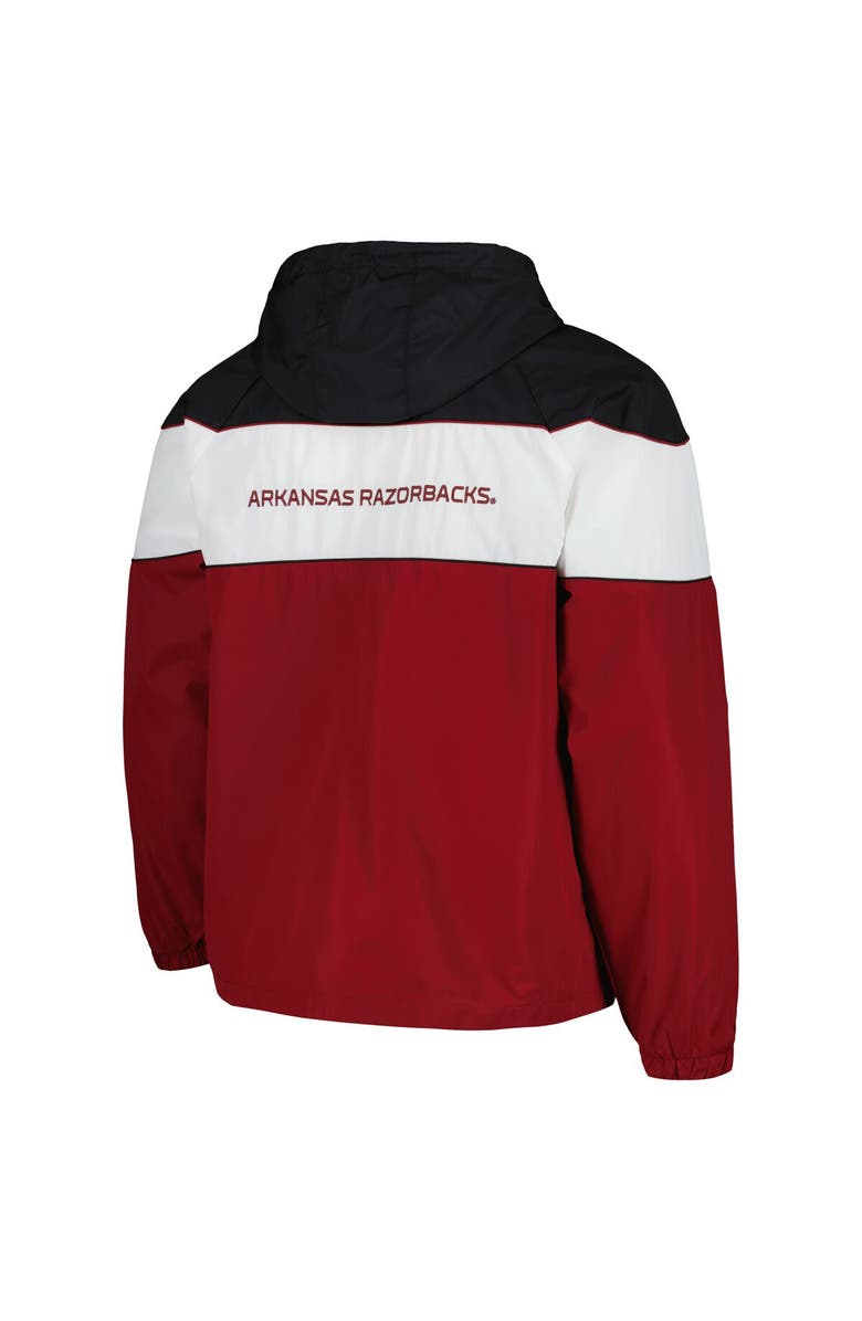 G-III SPORTS BY CARL BANKS Men's G-III Sports by Carl Banks Cardinal Arkansas Razorbacks Center Line Half-Zip Raglan Hoodie Jacket, Alternate, color, Cardinal