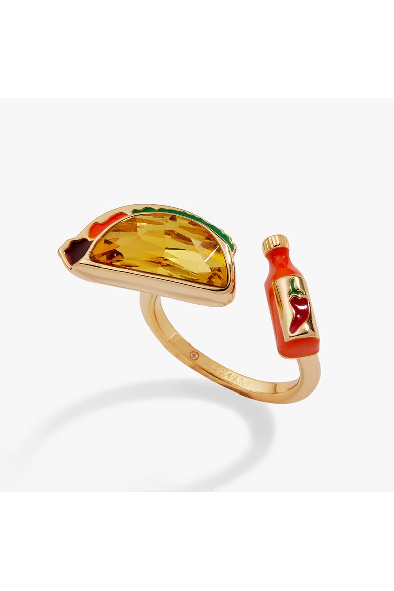 Taco Open Ring, Main, color, Gold