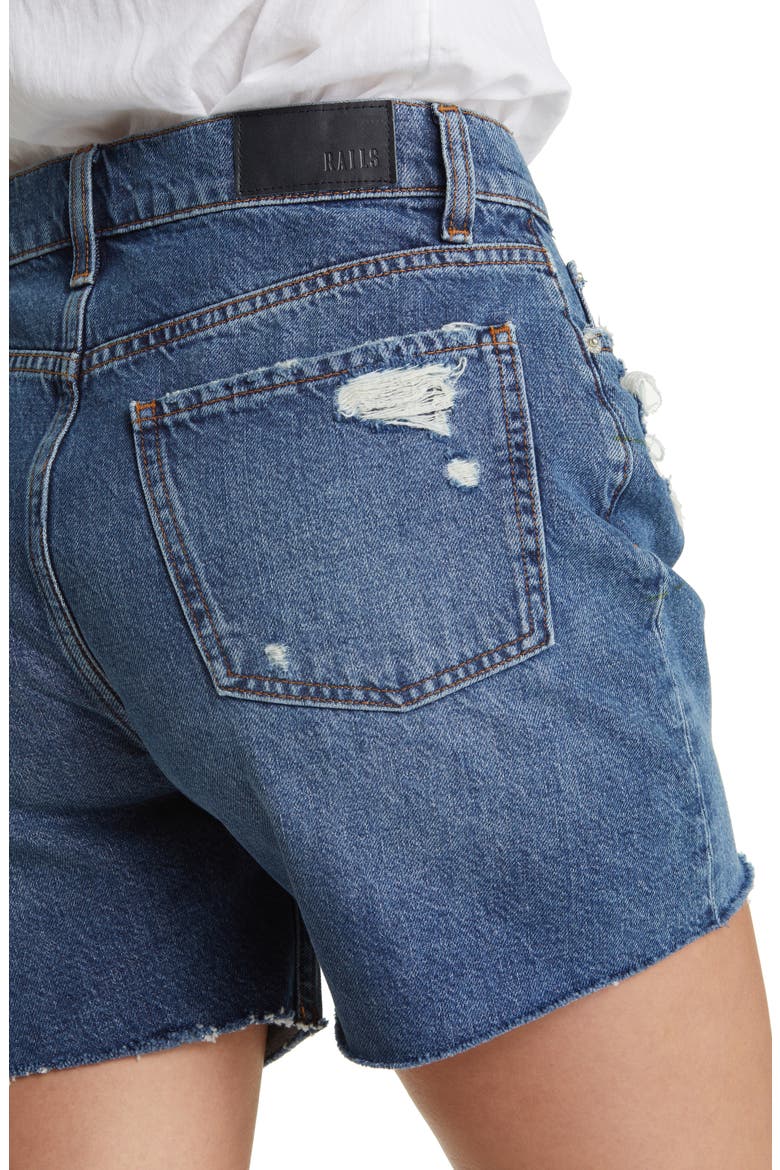 The Hermosa Distressed Denim Shorts, Alternate, color, RIVERSIDE DISTRESS