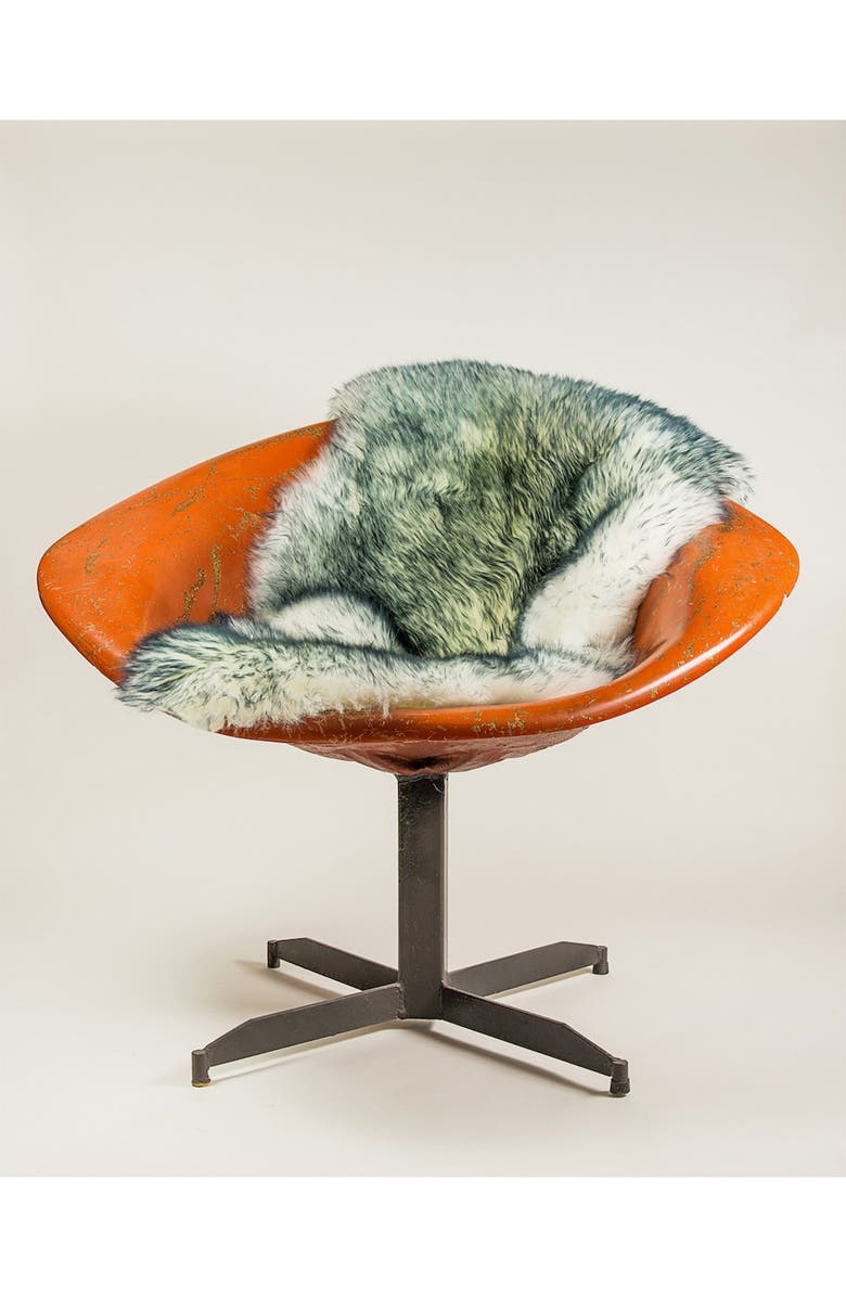 NATURAL Milan Genuine Sheepskin Shearling Throw 24" x 36" - Grey Mist, Alternate, color, Grey Mist