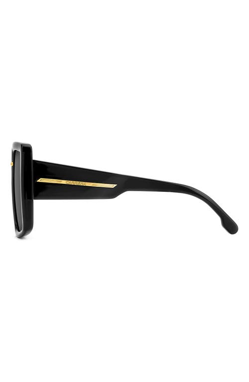 Carrera Eyewear Victory 60mm Square Sunglasses In Black Gold/grey