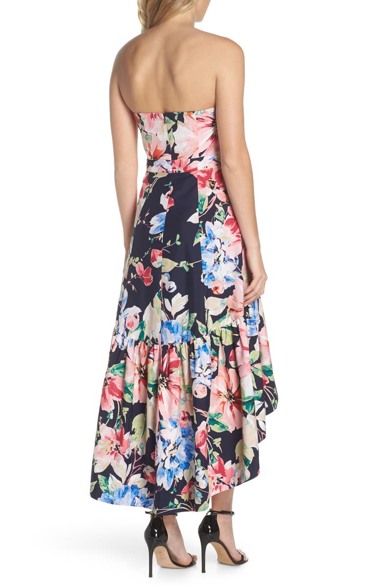 Eliza J Strapless High/Low Dress, Alternate, color,