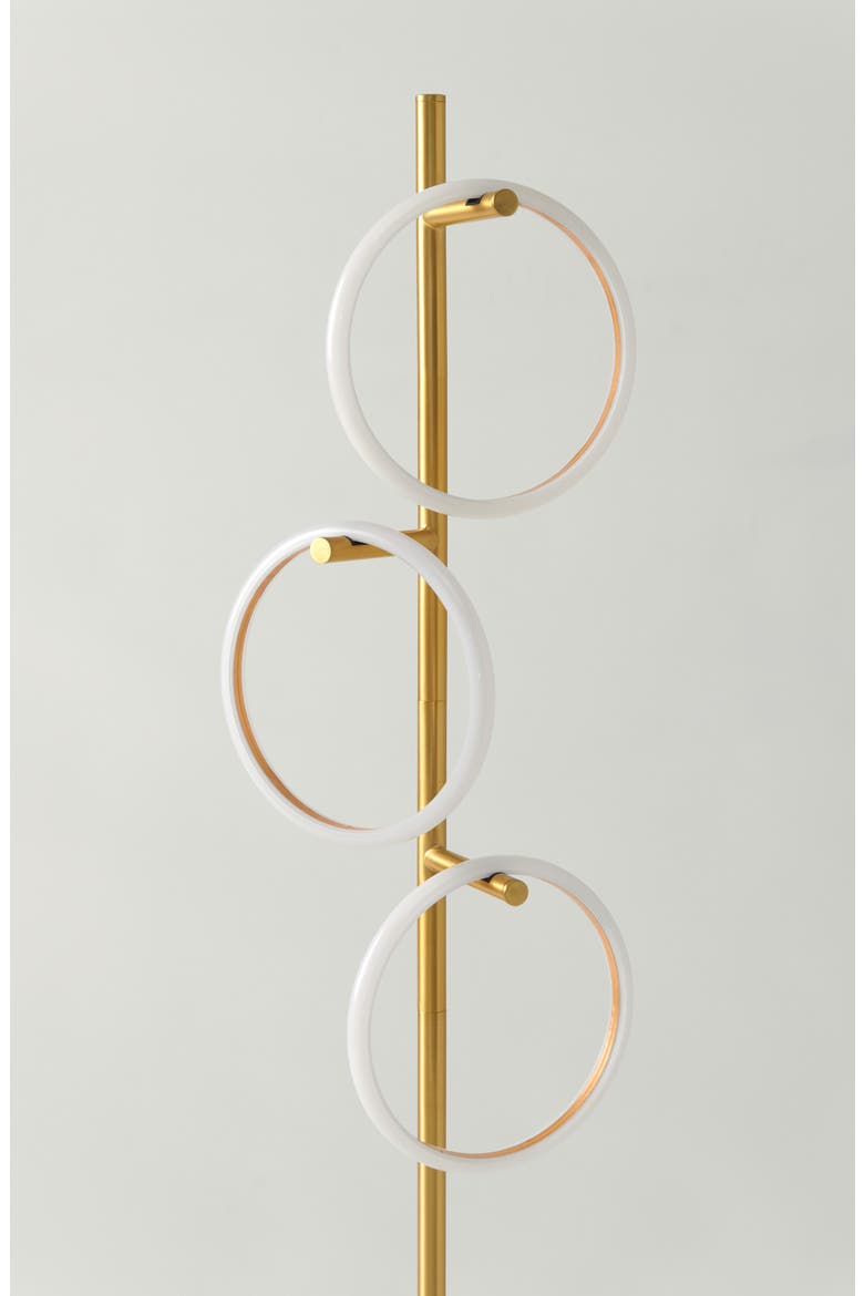 Saturn LED Floor Lamp, Alternate, color, BRASS