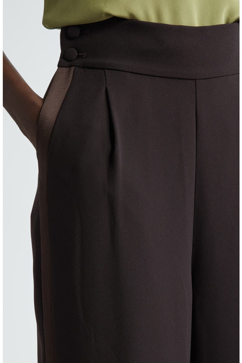 Satin Back Crepe Wide Leg Pants, Alternate, color, MOCHA