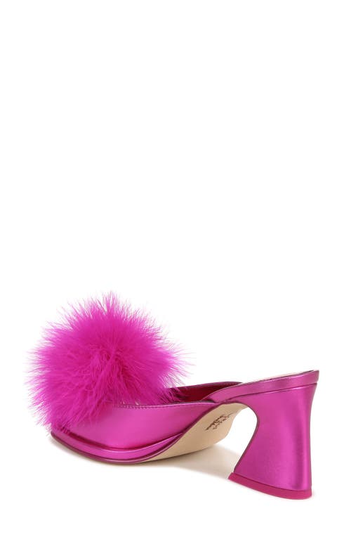 Circus Ny By Sam Edelman Hadie Feather Fluff Glitter Mule In Pink