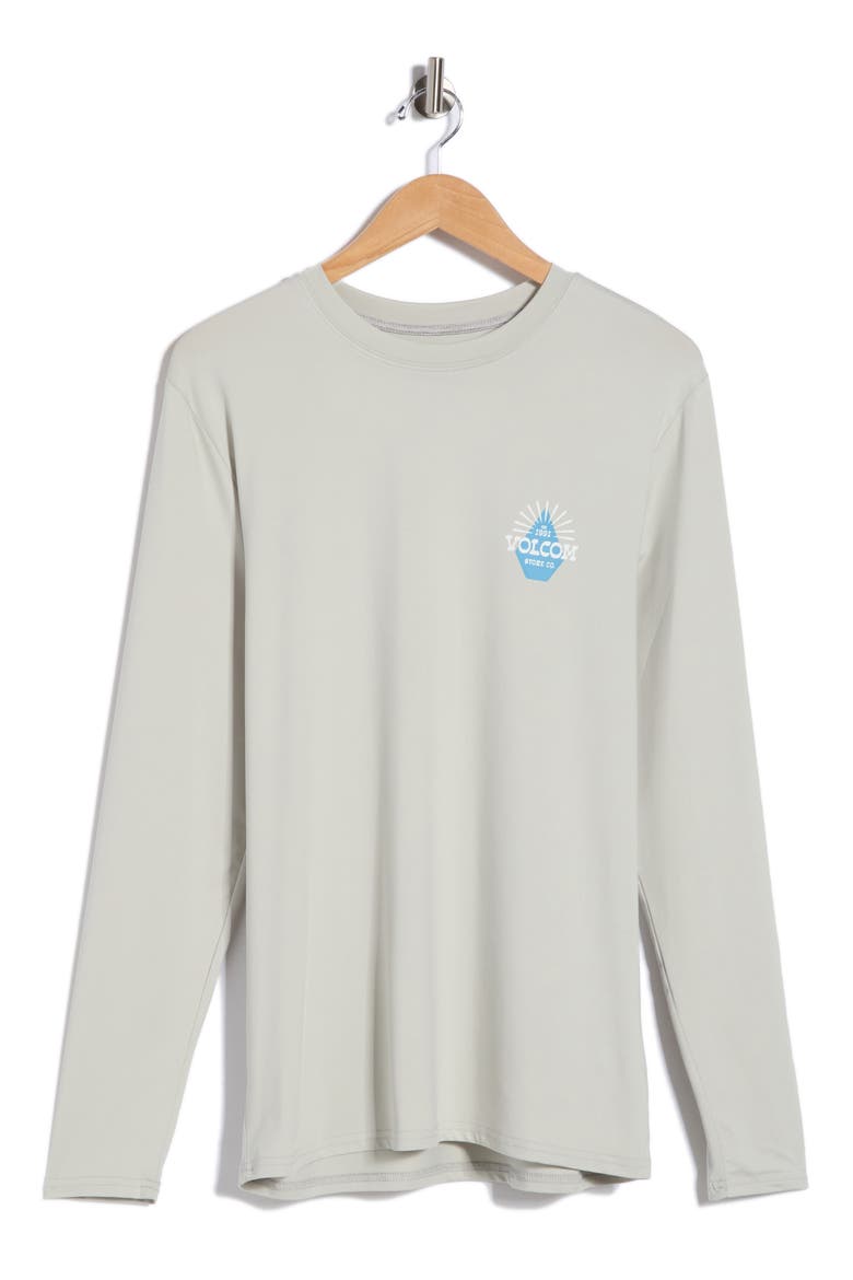 Crawdad Long Sleeve Rashguard, Alternate, color, STORM GREEN