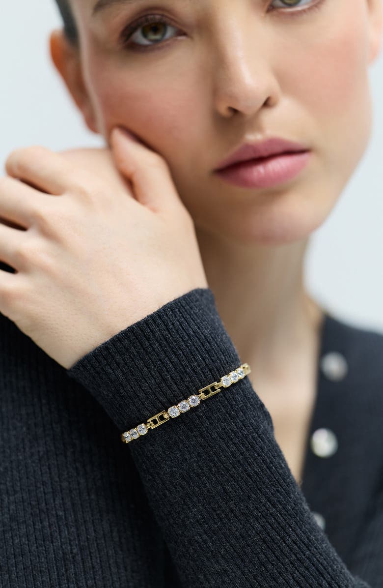 Nadri Delancey Line Bracelet, Alternate, color, Gold
