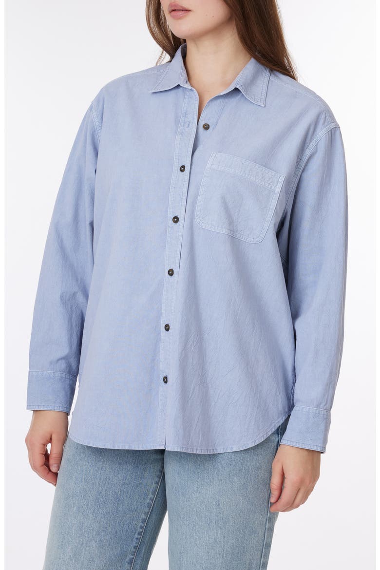 Alaina Sunwashed Relaxed Button-Up Shirt, Alternate, color, EVENTIDE