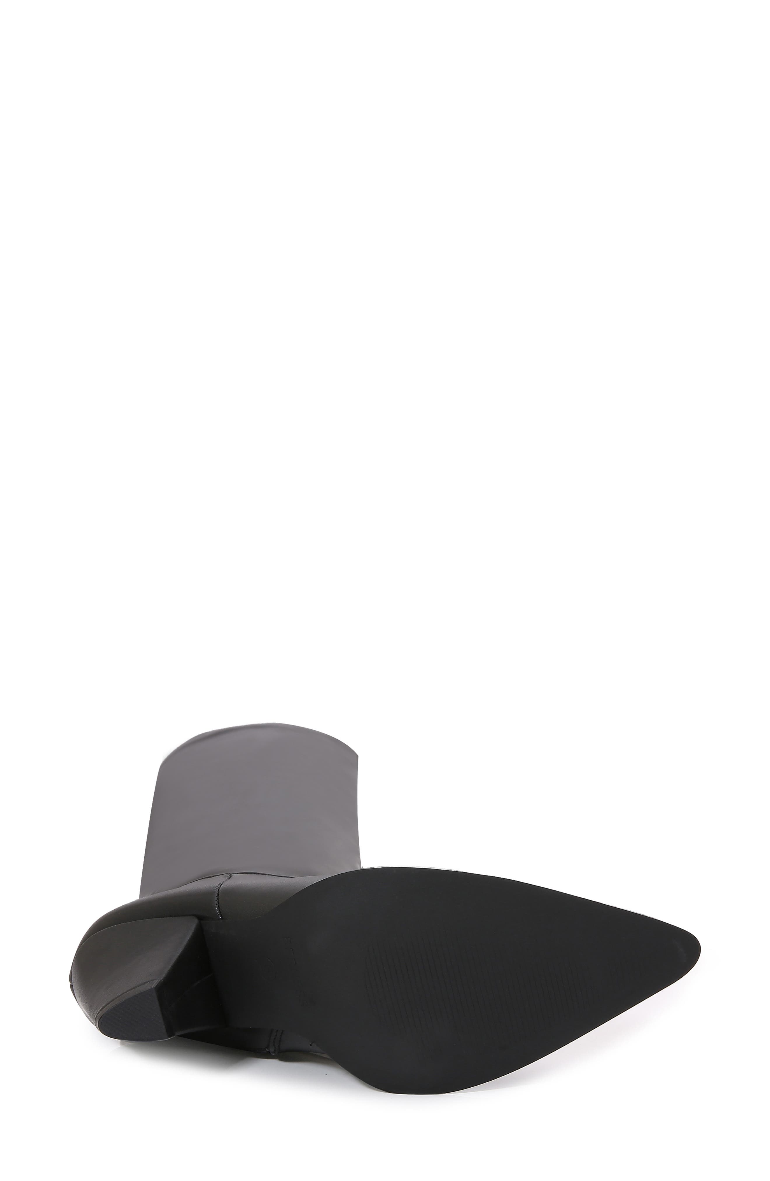 BERNESS Cone Heel Knee High Boot, Alternate, color, Black/ Leather