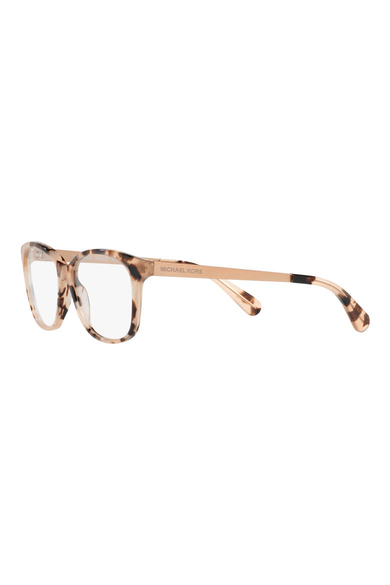 53mm Square Optical Glasses, Alternate, color, PINK TORT