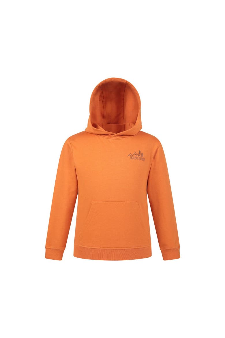 Childrens/Kids Explore Graphic Hoodie, Alternate, color, Orange