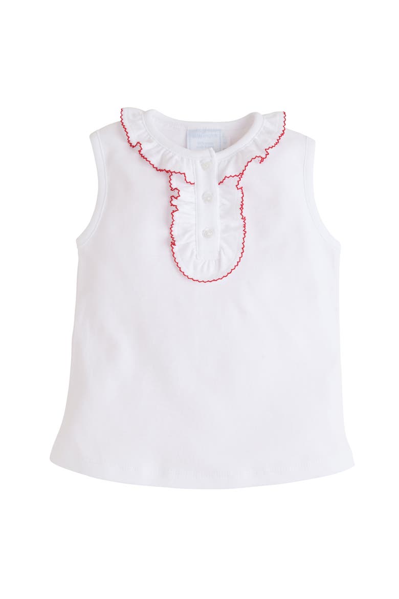 Kids' Ruffled Henley, Main, color, Red