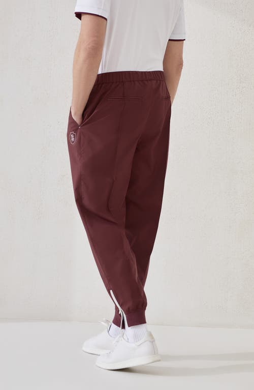 Brunello Cucinelli Logo-print Track Pants In Purple