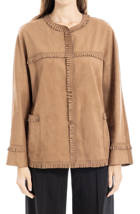 Fringe Faux Suede Jacket