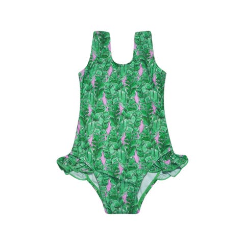 Infant & Toddlers Sun Protective UPF 50+ Delaney Hip Ruffle Swimsuit