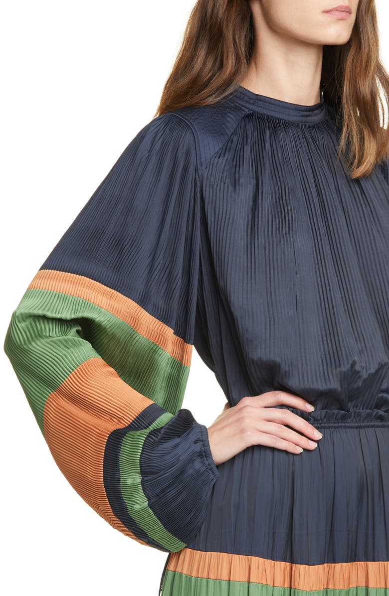 Ulla Johnson Rosa Stripe Sleeve Blouse, Alternate, color, 