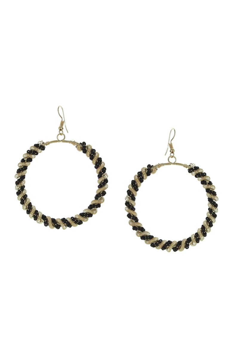 OLIVIA WELLES Eira Twist Hoop Earrings, Main, color, Gold-Black
