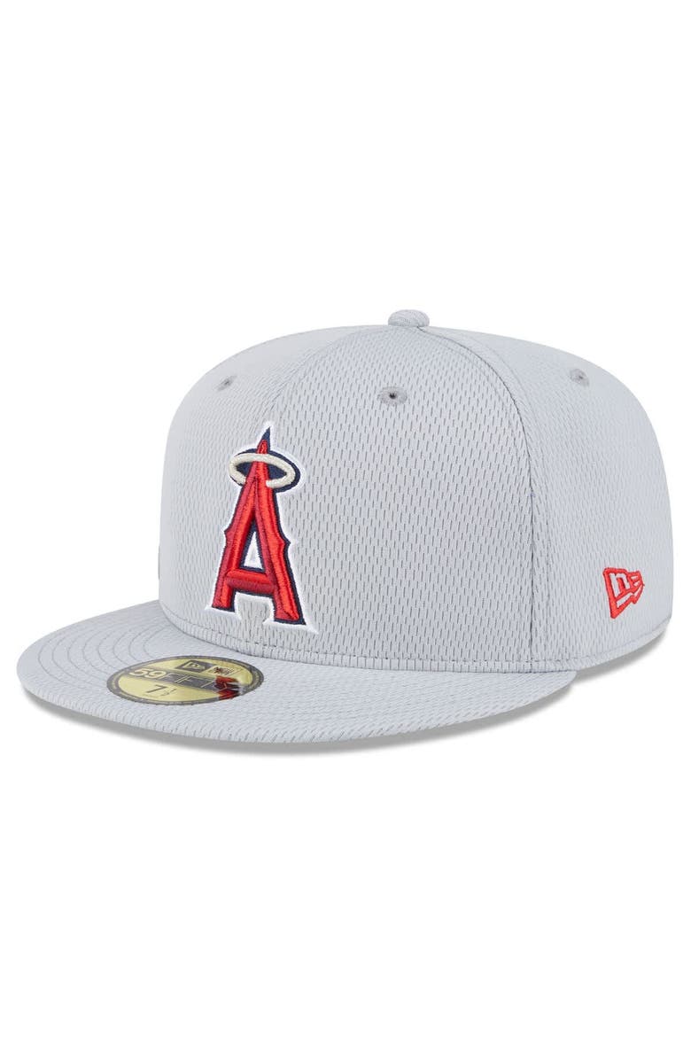 New Era Men's New Era Gray Los Angeles Angels 2025 MLB Clubhouse 59FIFTY Fitted Hat, Alternate, color, Gray