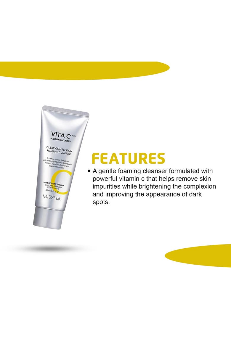 MISSHA Vita C Plus Clear Complexion Foaming Cleanser, Alternate, color,