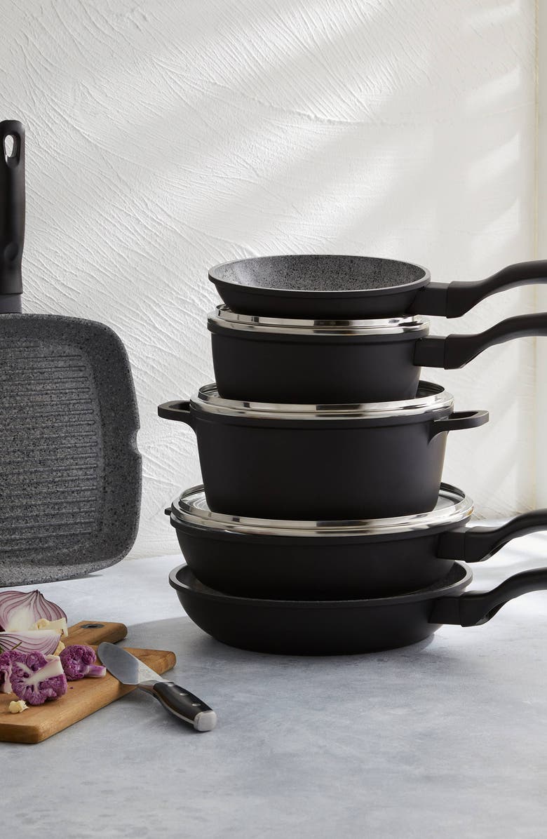 Cuisine::pro<sup>®</sup> STONE X² 9 Piece Cookware Set, Alternate, color, Black