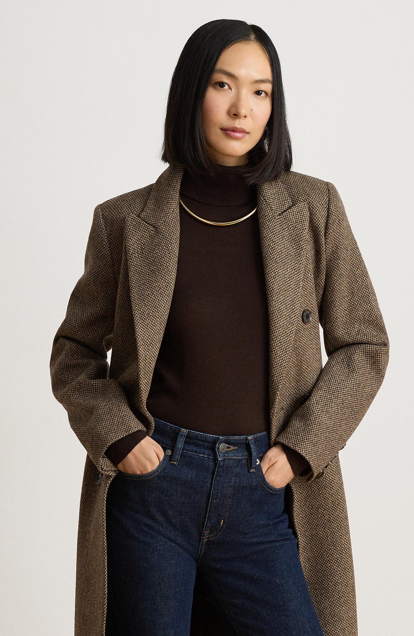 Женские куртки Lauren Ralph Lauren Double Breasted Wool Blend Coat — фото 5